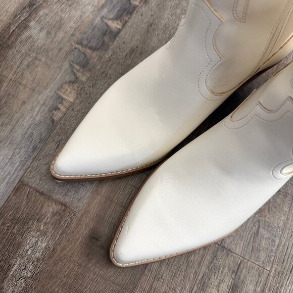 Womens Iris Studded Western Cowboy Boots - Universal Thread White 8.5 - Picture 6 of 7